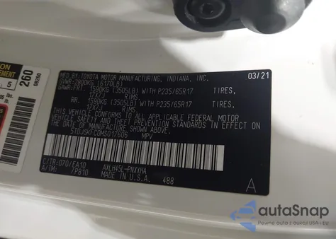 2021 Toyota Sienna Xle from USA, damaged, VIN 5TDJSKFC0MS017606